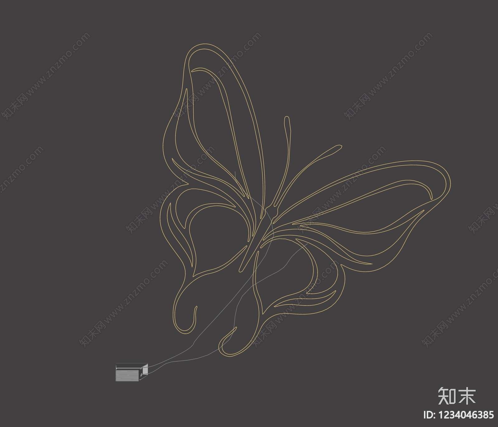 极简霓虹灯SU模型下载【ID:1234046385】