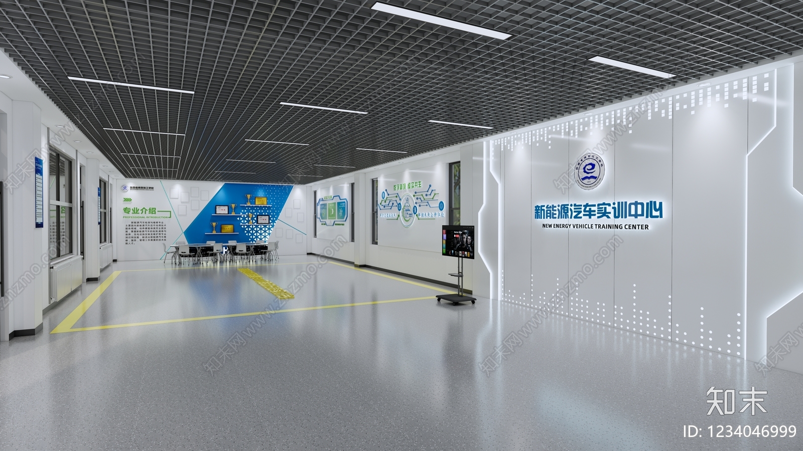 现代简约其他学校空间SU模型下载【ID:1234046999】
