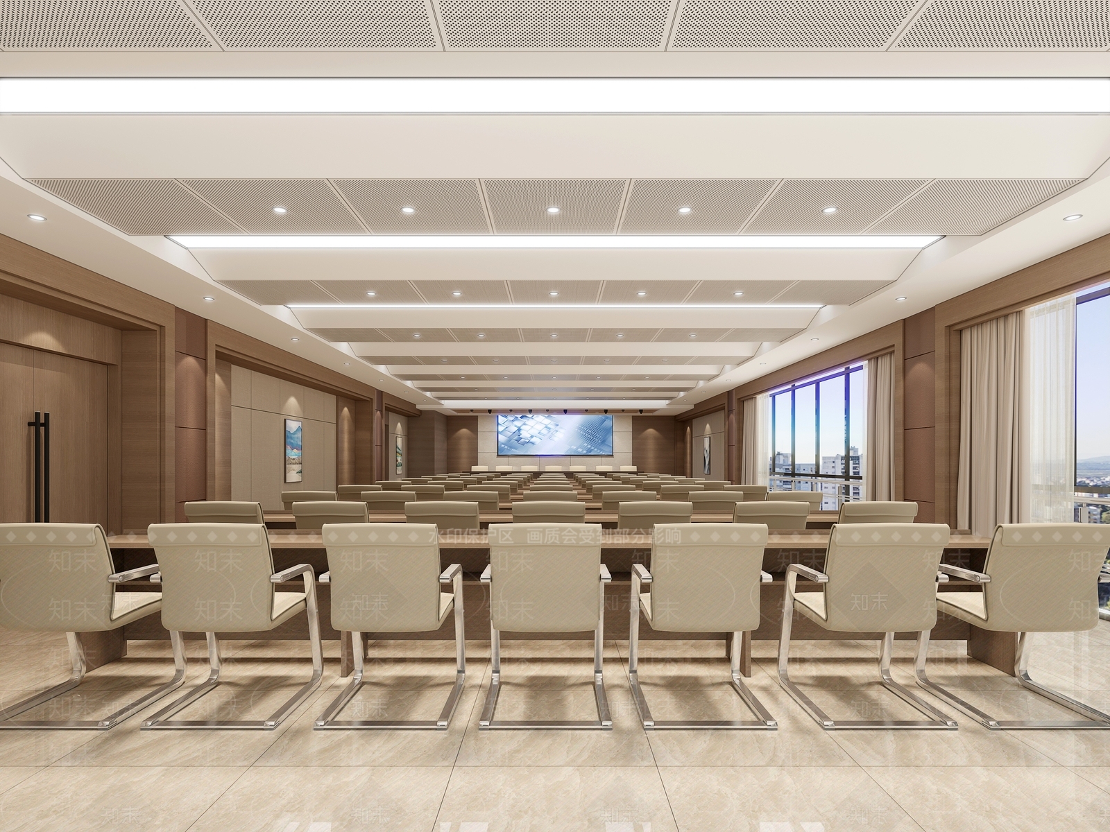 现代简约报告厅3D模型下载【ID:1234047972】