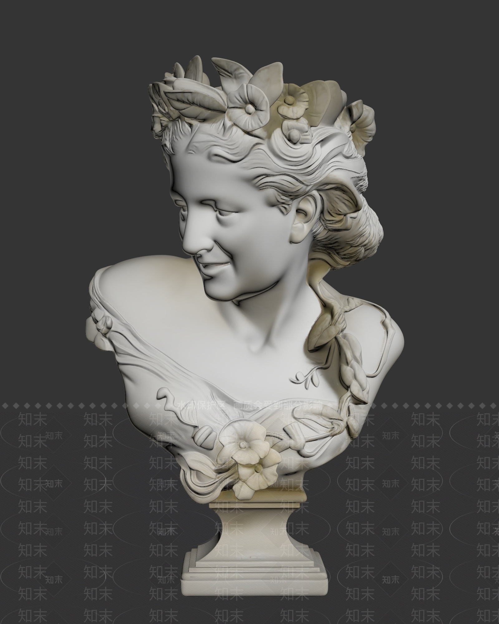 洛可可雕塑摆件3D模型下载【ID:1234048772】