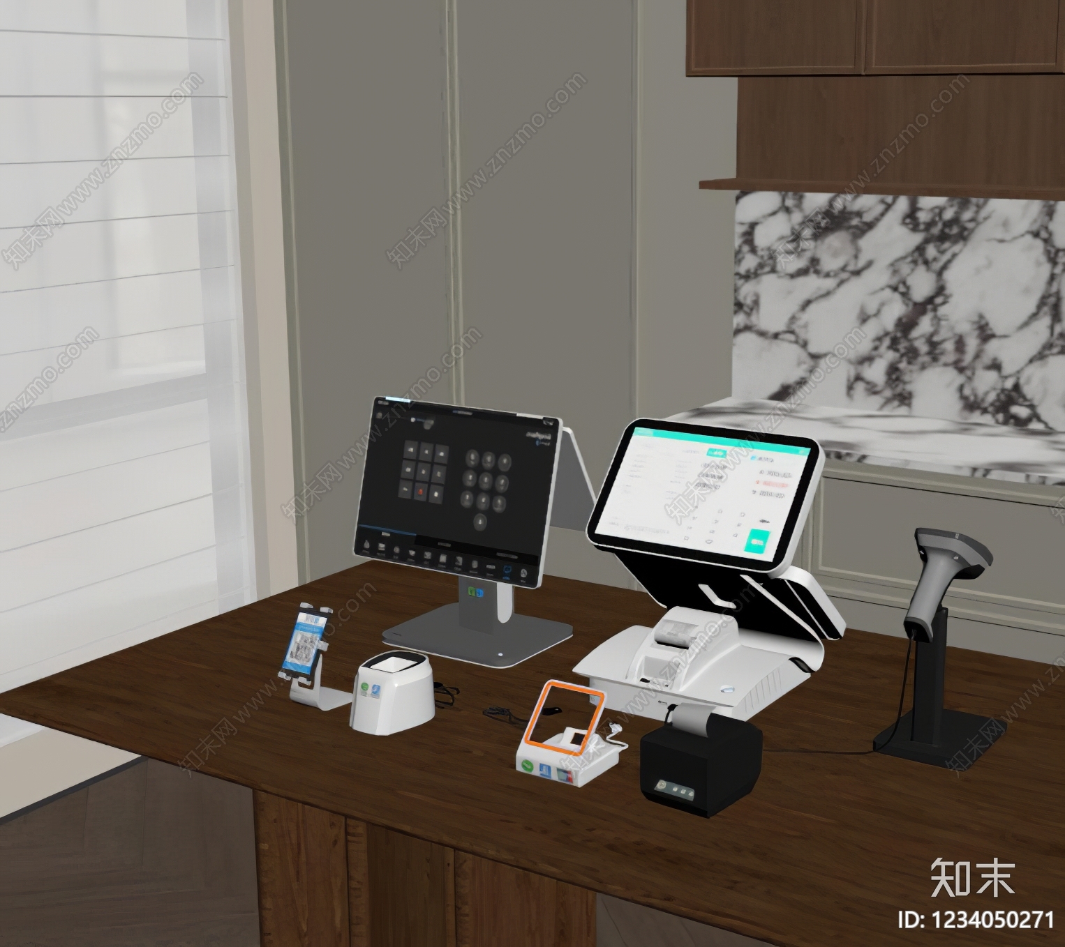 现代简约收银机SU模型下载【ID:1234050271】