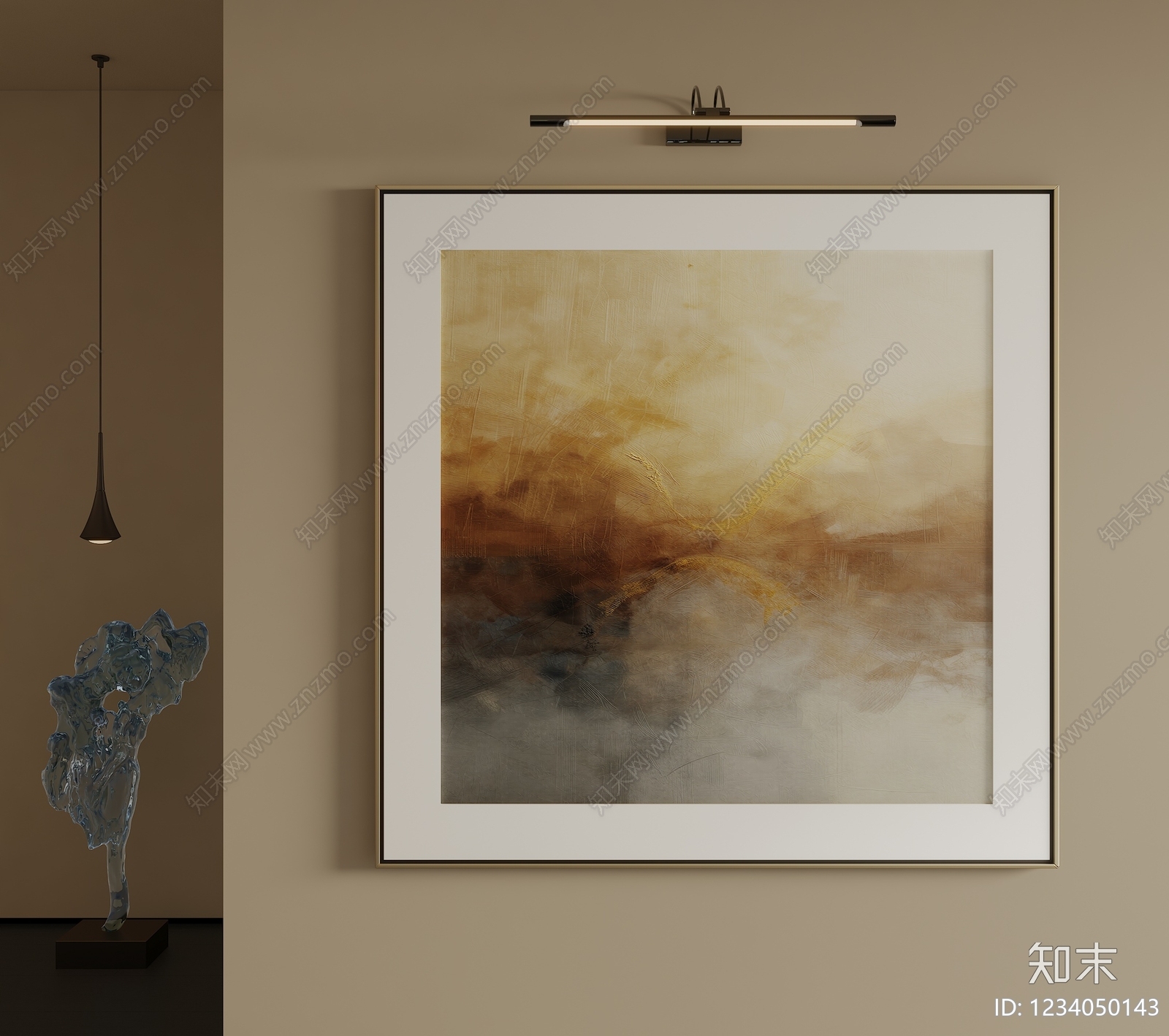 极简抽象画SU模型下载【ID:1234050143】