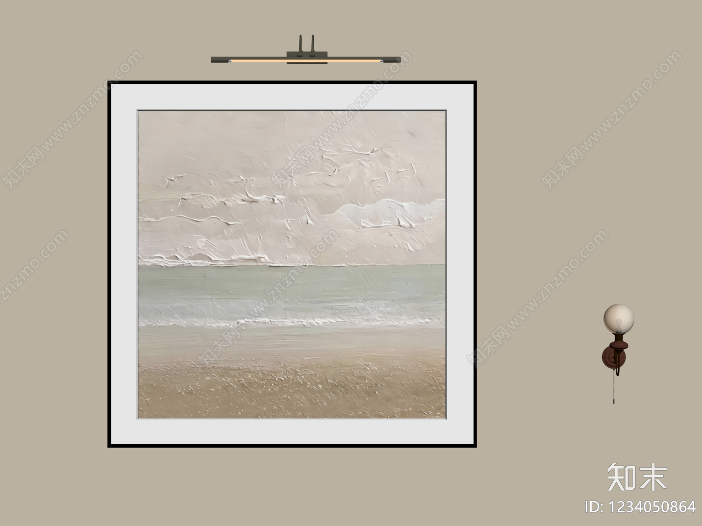 奶油风油画SU模型下载【ID:1234050864】