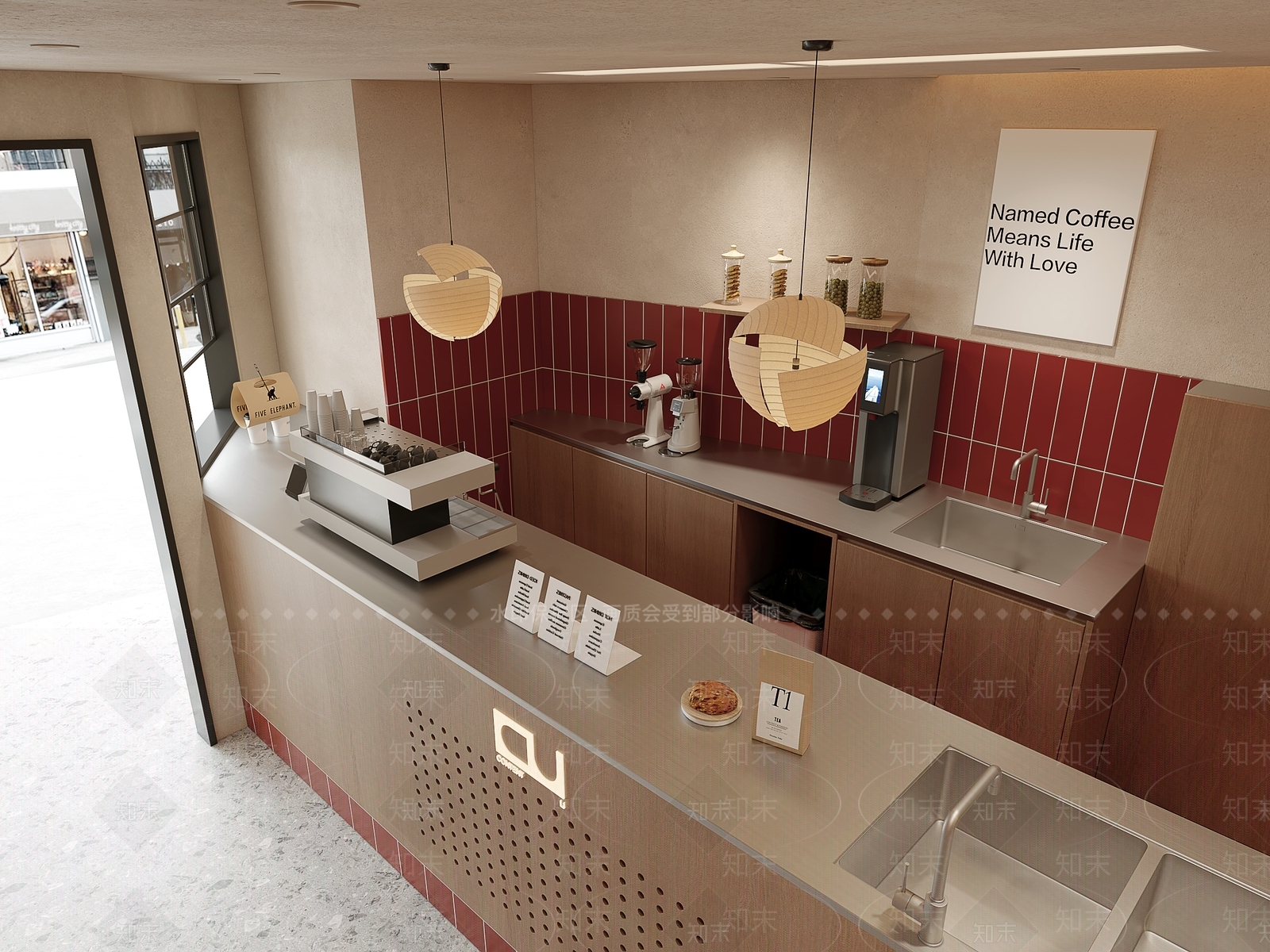 原木风咖啡厅3D模型下载【ID:1234050987】