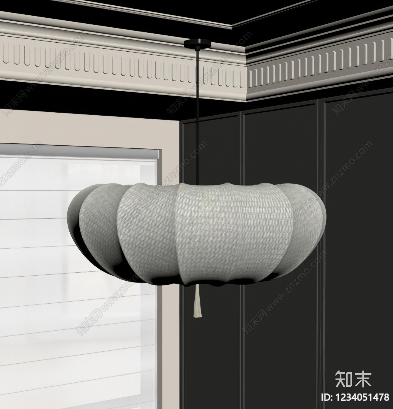 奶油风儿童房吊灯SU模型下载【ID:1234051478】
