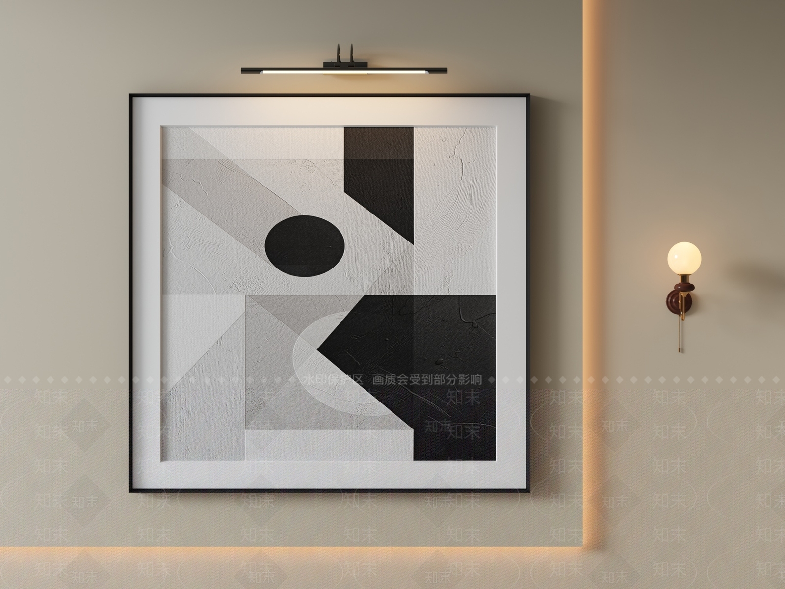 极简抽象挂画3D模型下载【ID:1234051942】