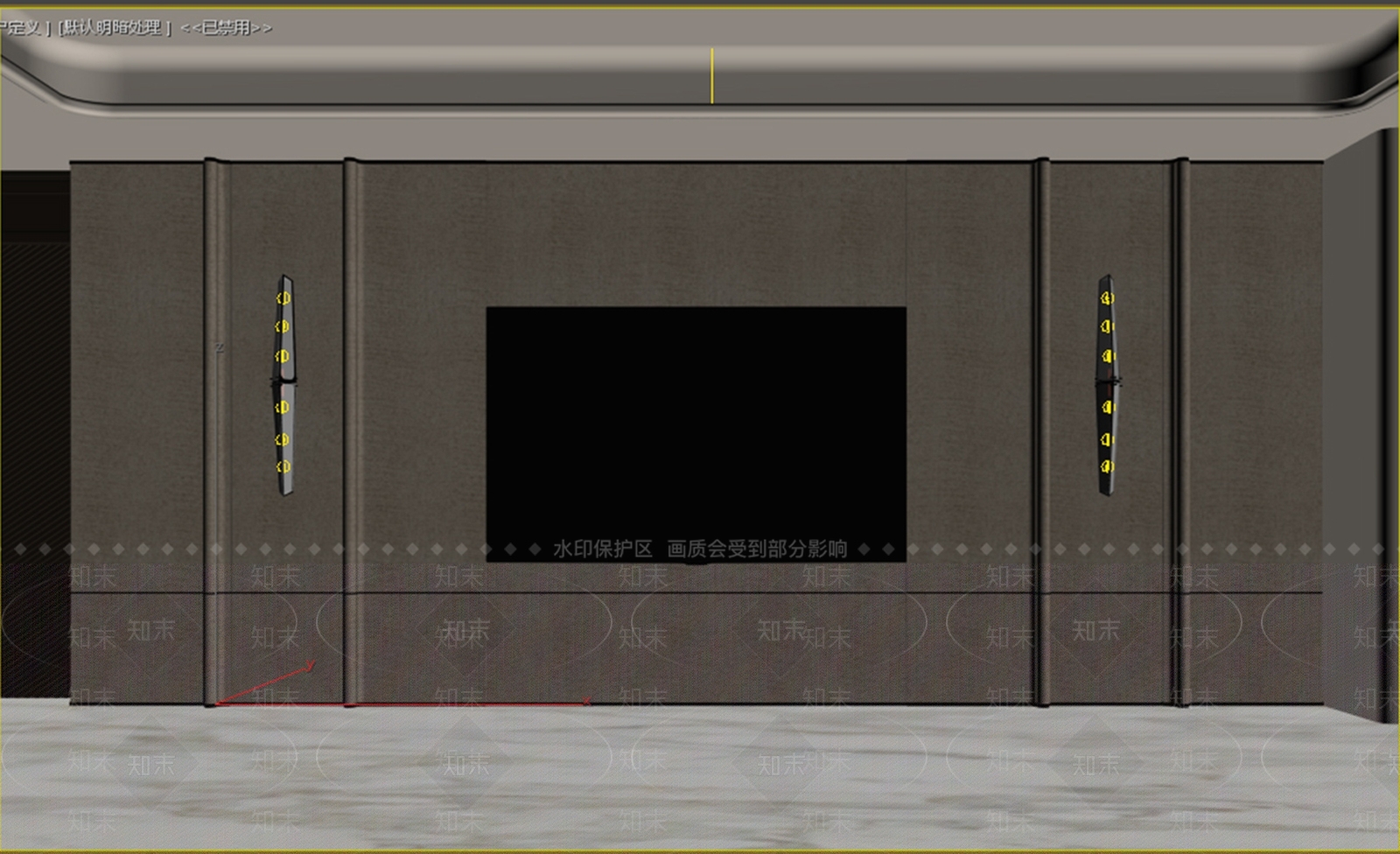轻奢玄关背景墙3D模型下载【ID:1234052332】