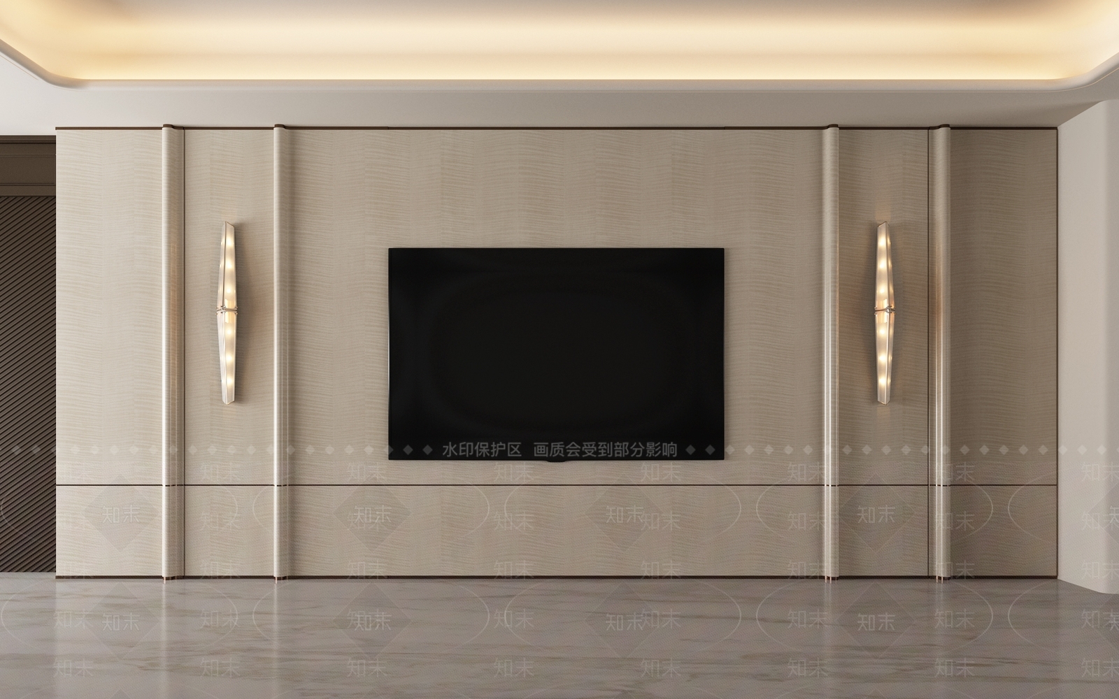 轻奢玄关背景墙3D模型下载【ID:1234052332】