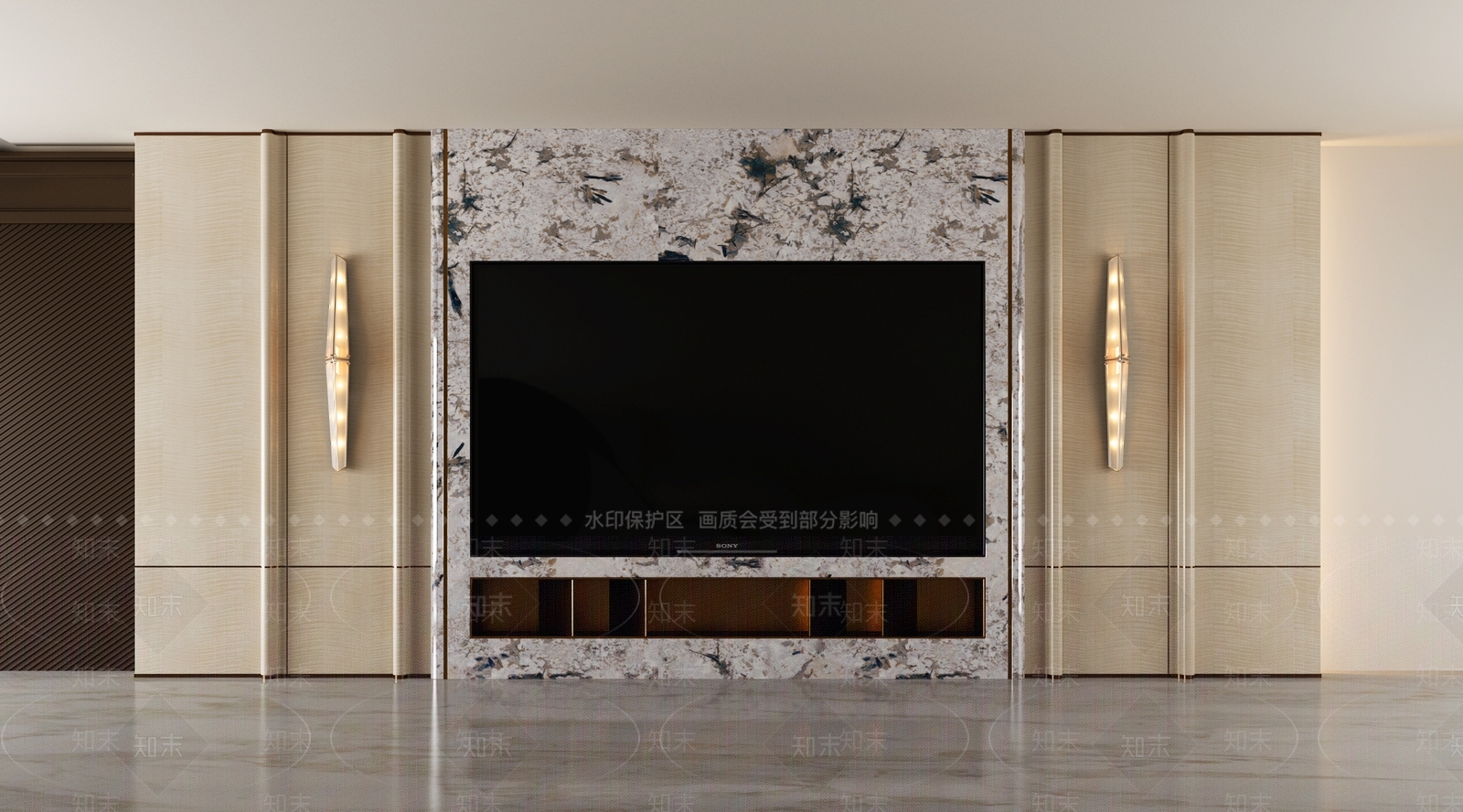 轻奢家居客厅3D模型下载【ID:1234052660】