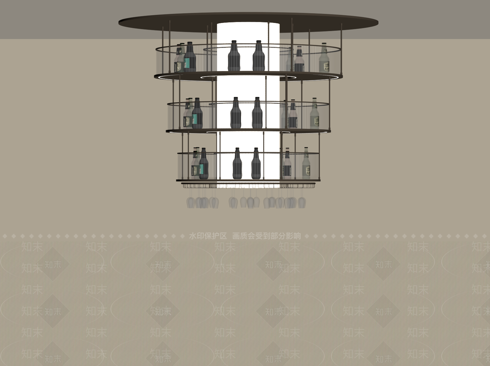 轻奢酒架3D模型下载【ID:1234052521】