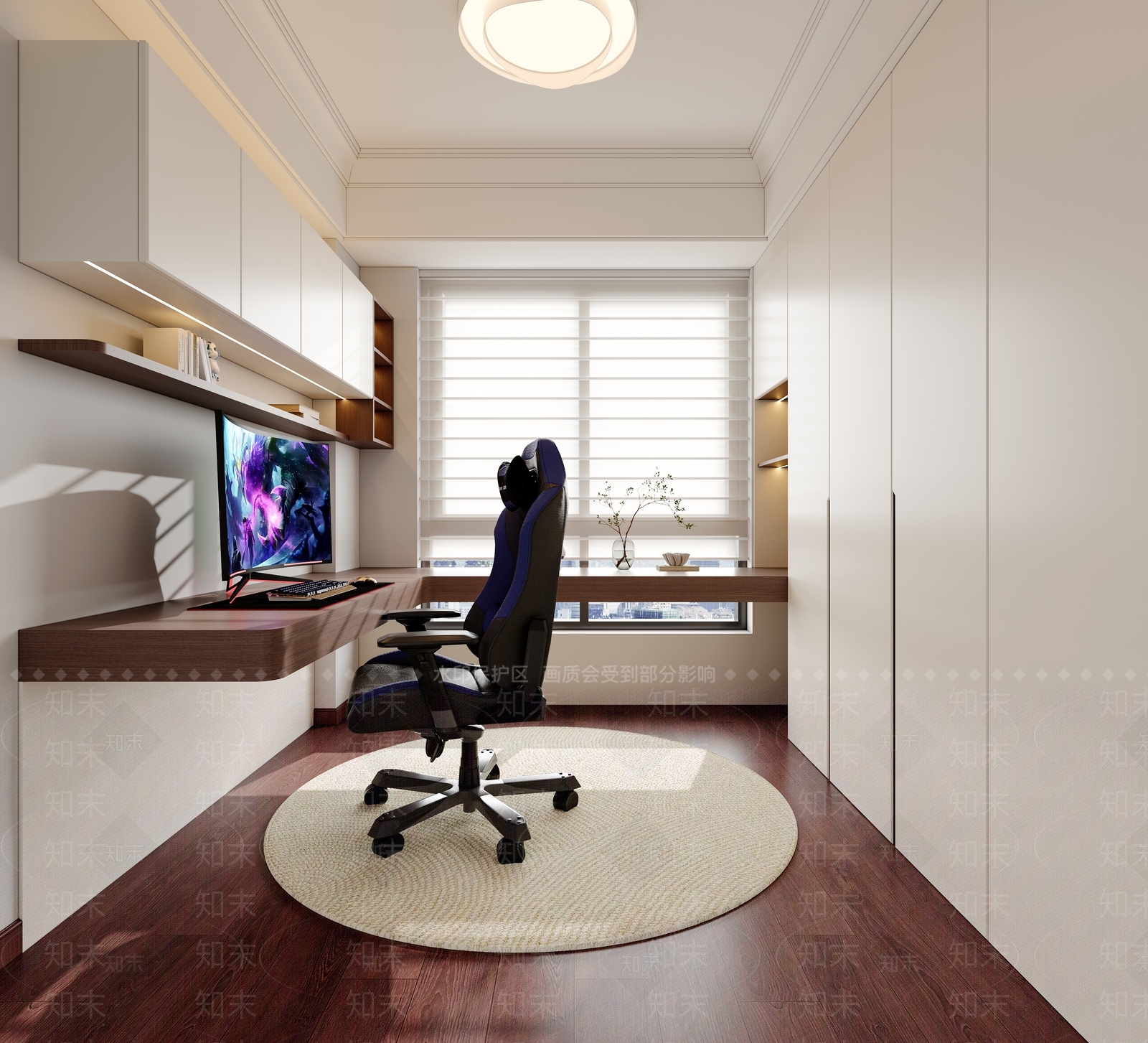 现代简约书房3D模型下载【ID:1234053259】