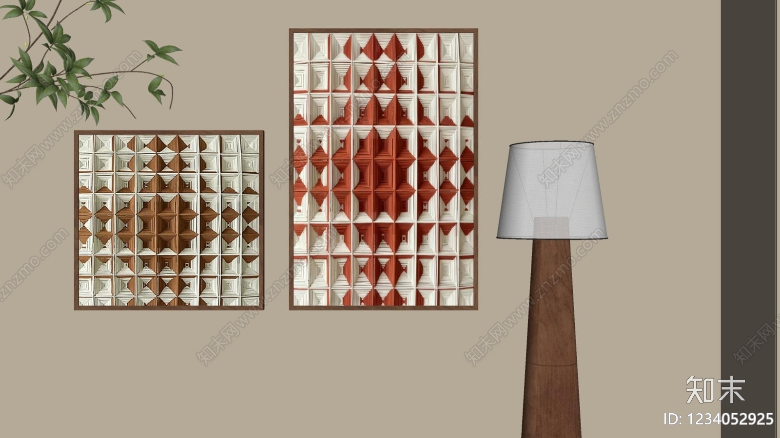 中古风挂画组合SU模型下载【ID:1234052925】