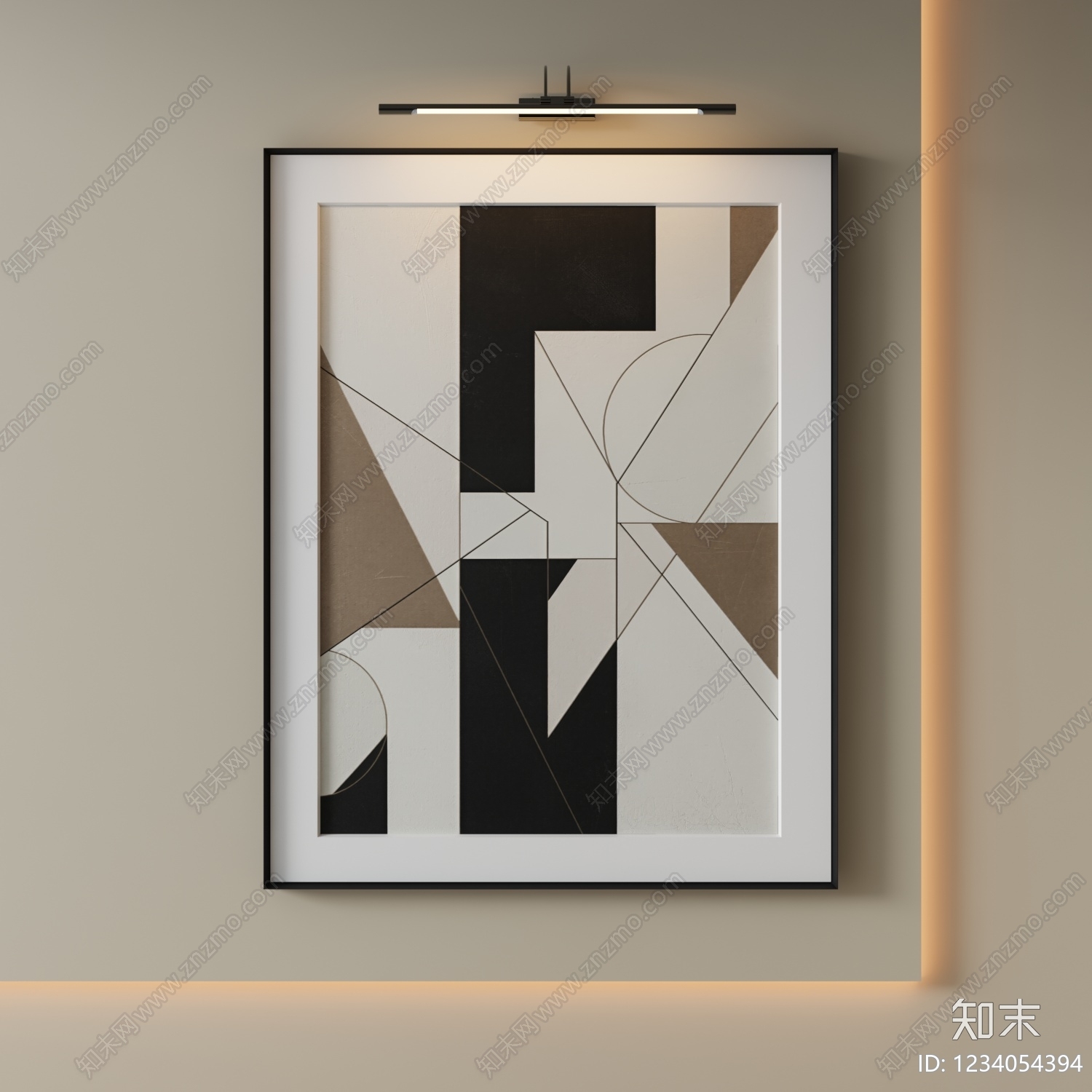 极简抽象画SU模型下载【ID:1234054394】