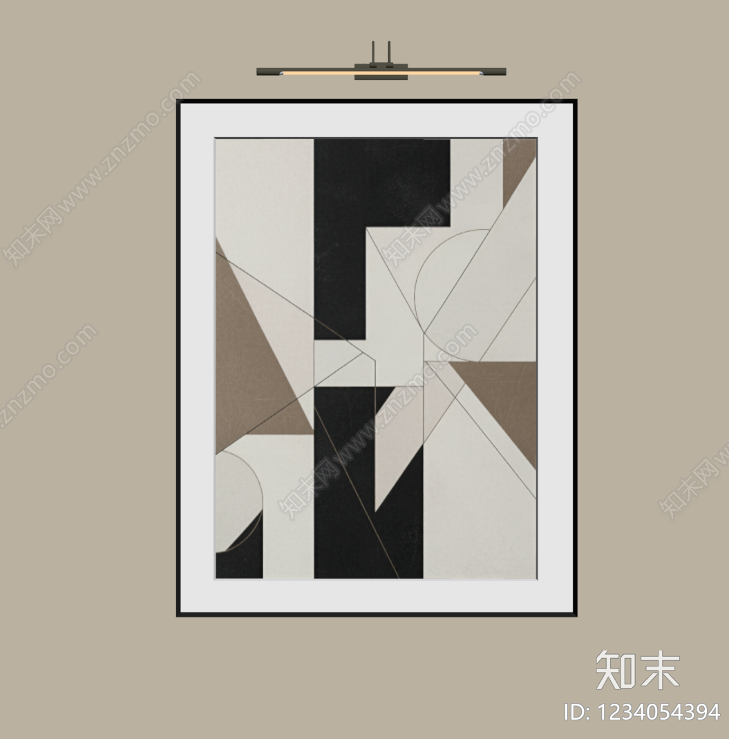 极简抽象画SU模型下载【ID:1234054394】