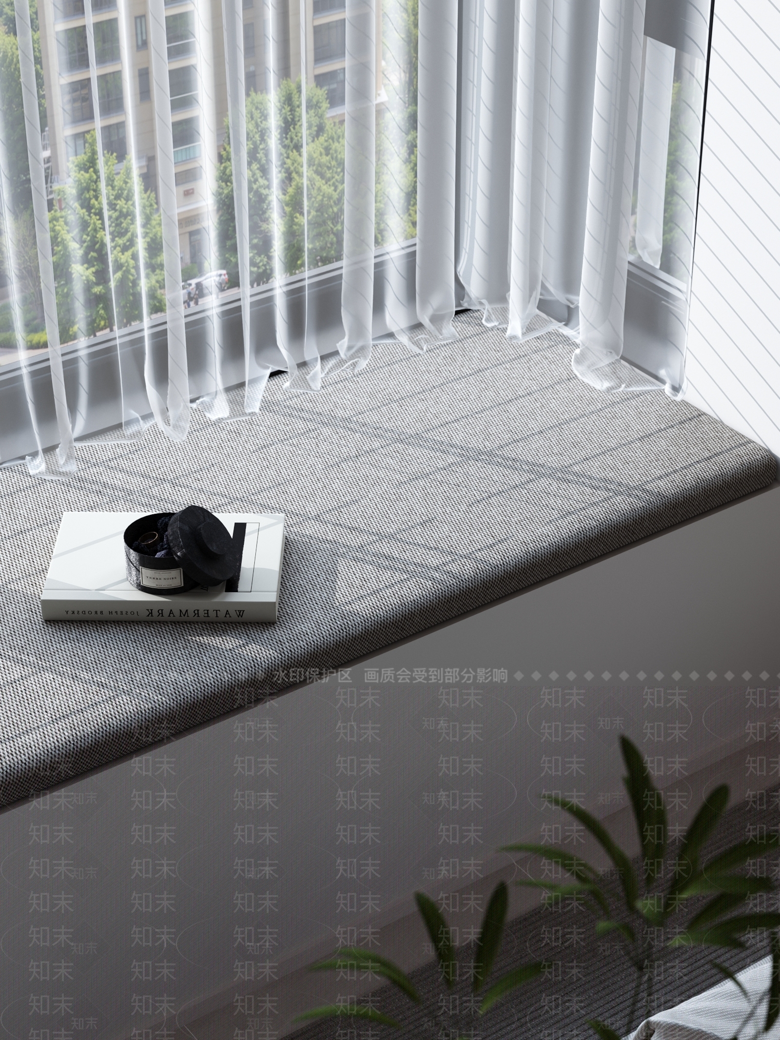 现代简约飘窗3D模型下载【ID:1234055381】