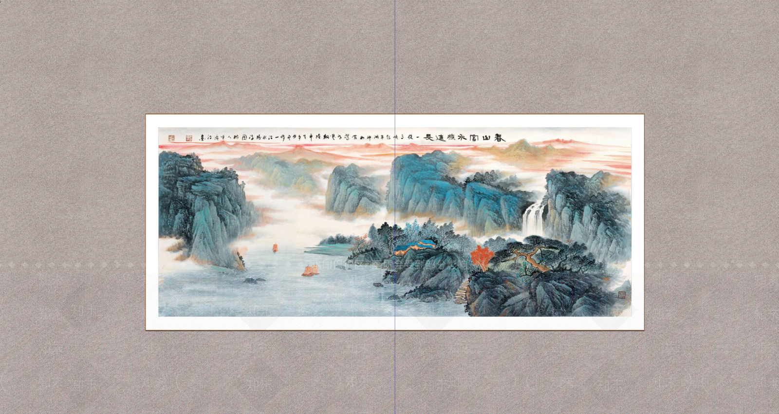 新中式山水画SU模型下载【ID:1234055928】