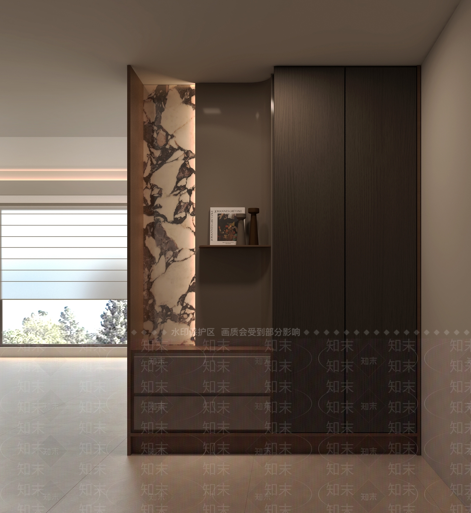 意式极简玄关3D模型下载【ID:1234056202】
