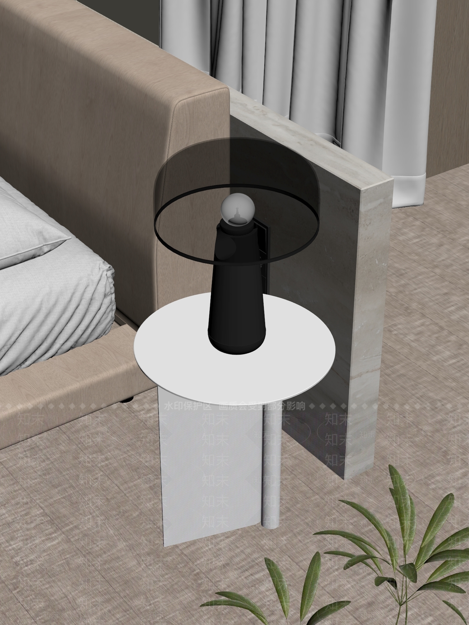 现代简约台灯3D模型下载【ID:1234057453】
