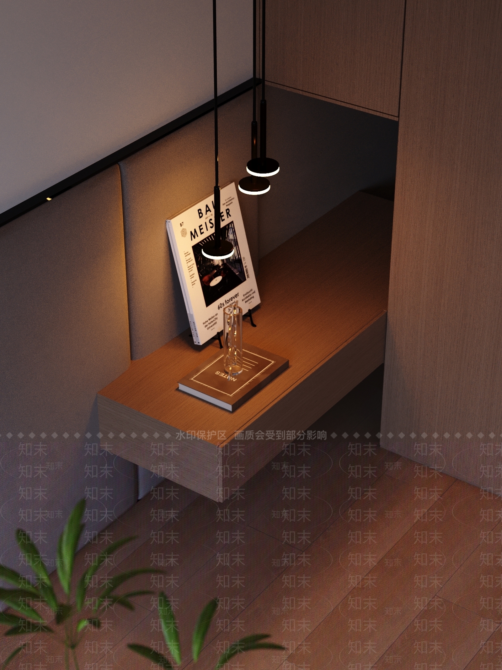 意式极简床头柜3D模型下载【ID:1234058021】