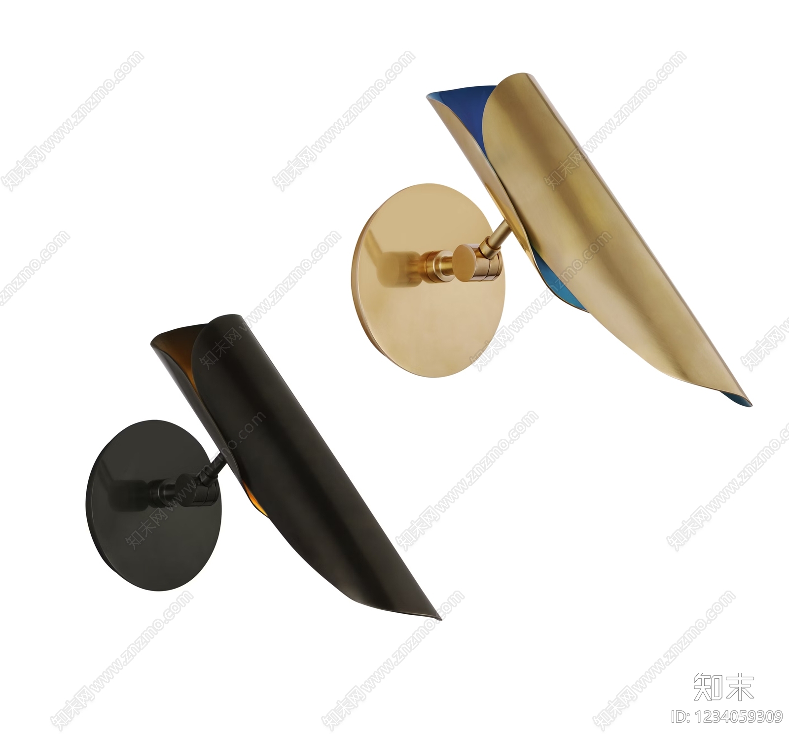 轻奢墙面壁灯SU模型下载【ID:1234059309】