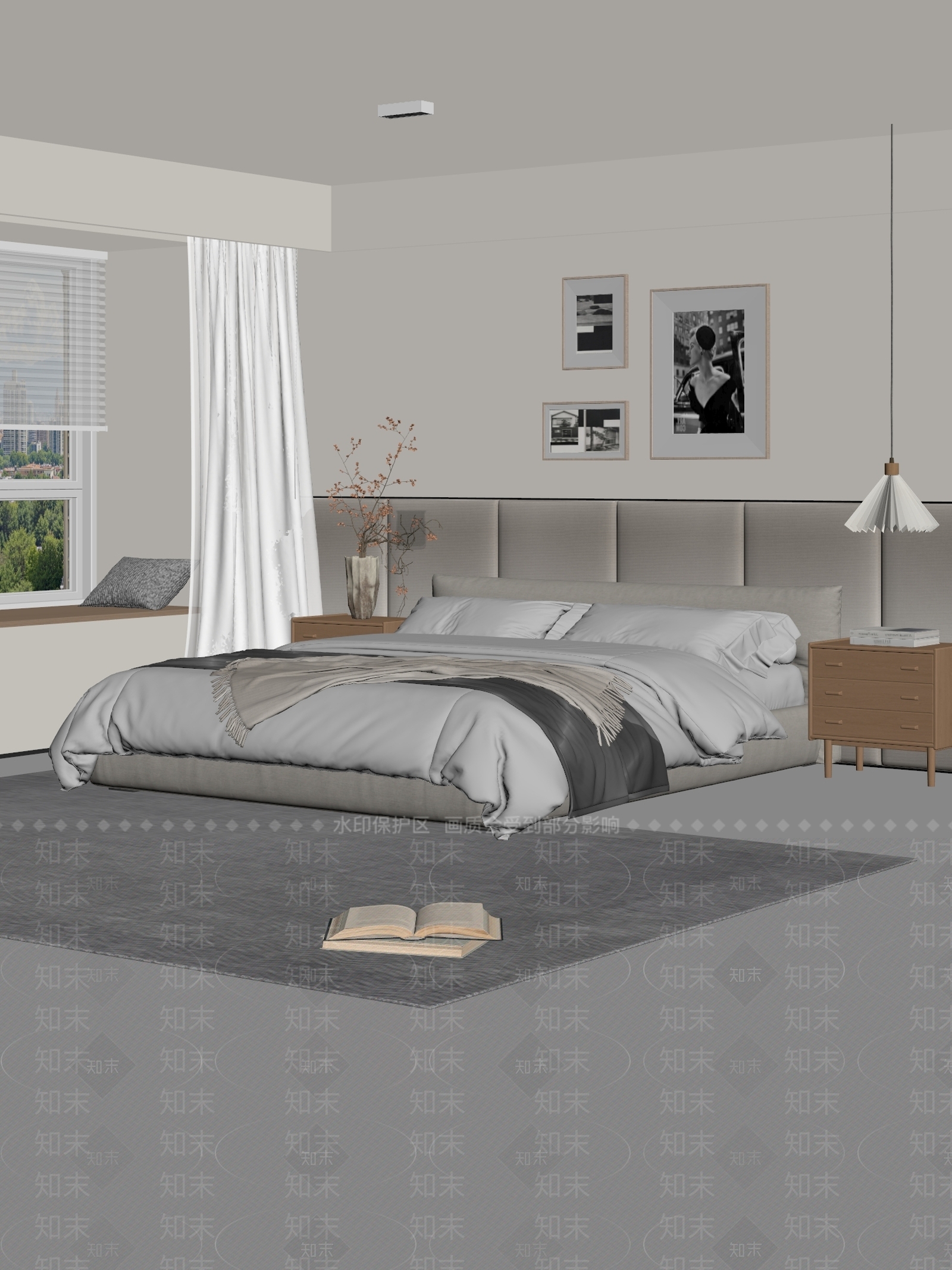 现代简约家居卧室3D模型下载【ID:1234060800】