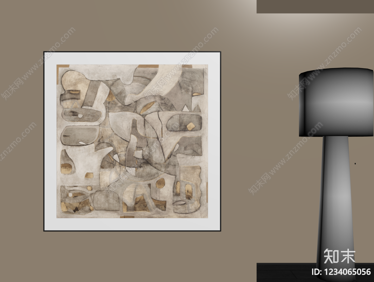 侘寂油画SU模型下载【ID:1234065056】