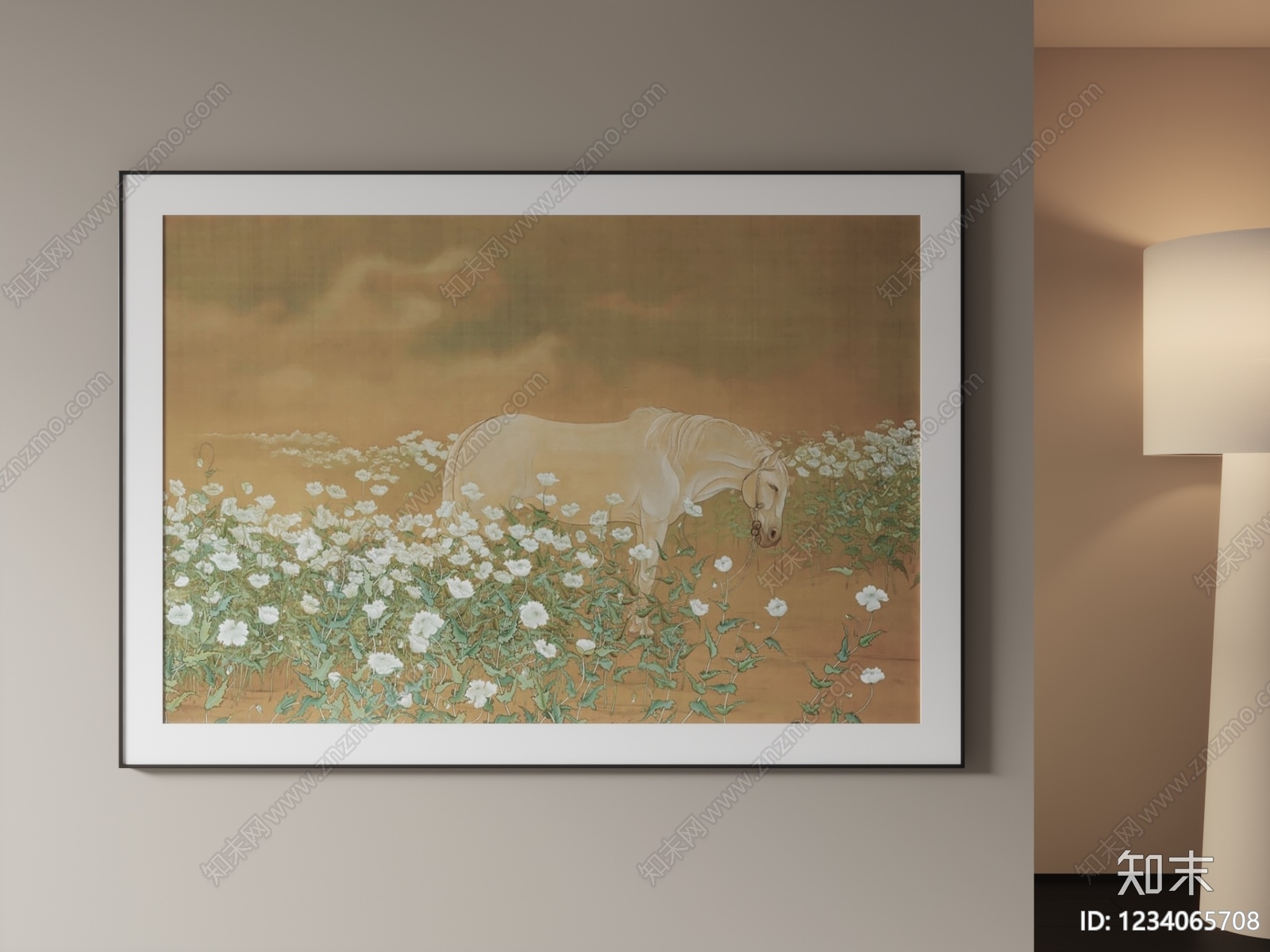 新中式儿童挂画SU模型下载【ID:1234065708】