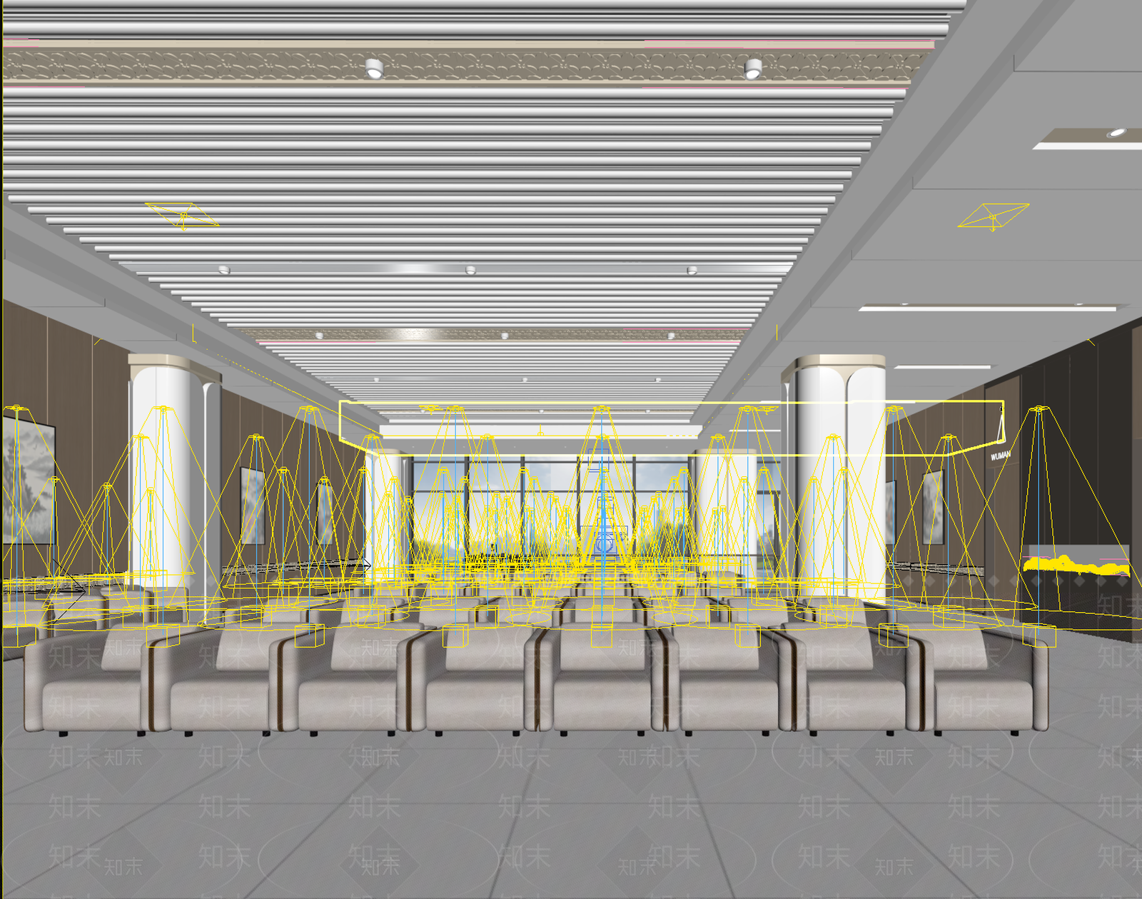 新中式休息区3D模型下载【ID:1234065886】
