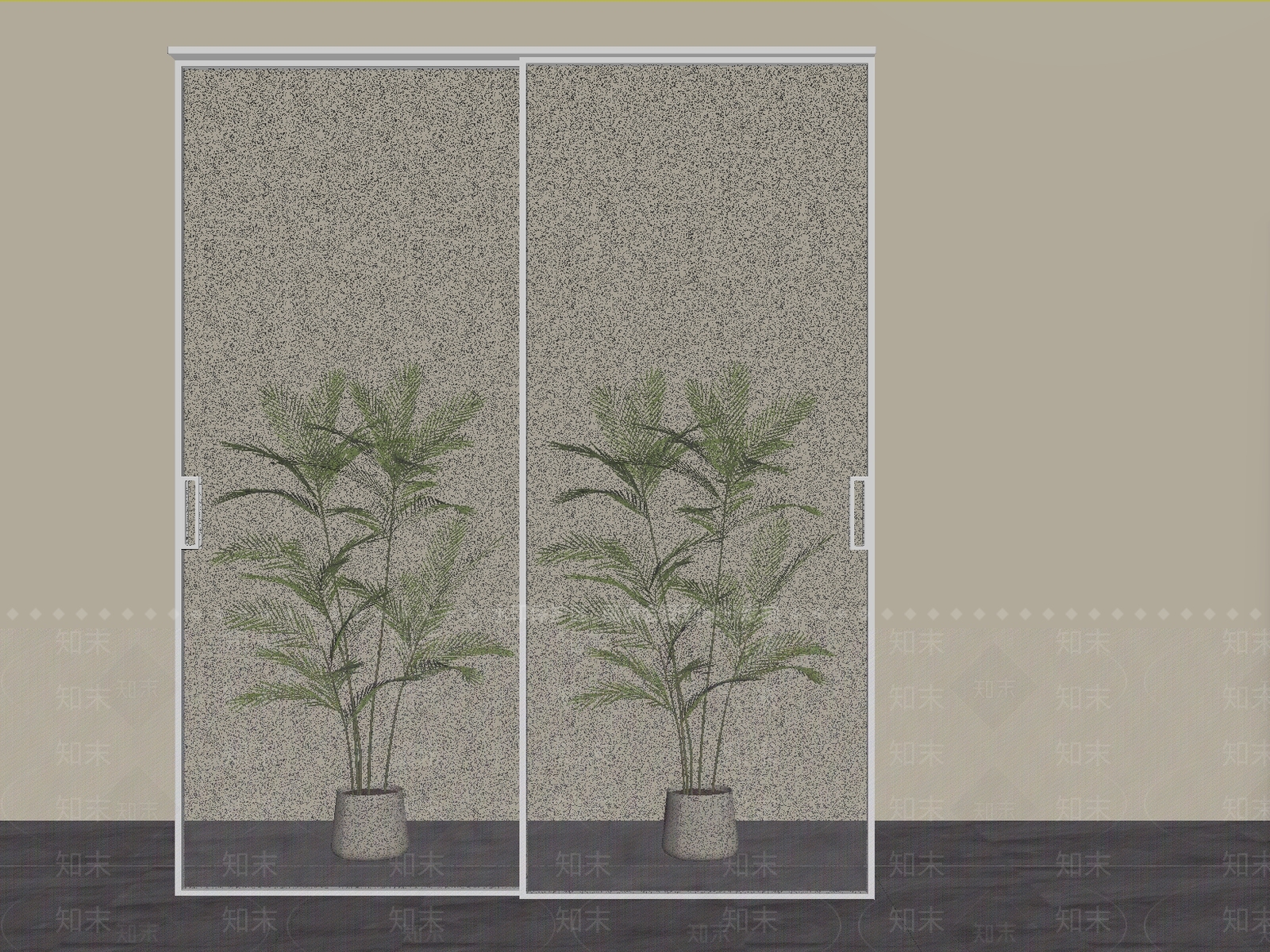 极简推拉门3D模型下载【ID:1234067812】