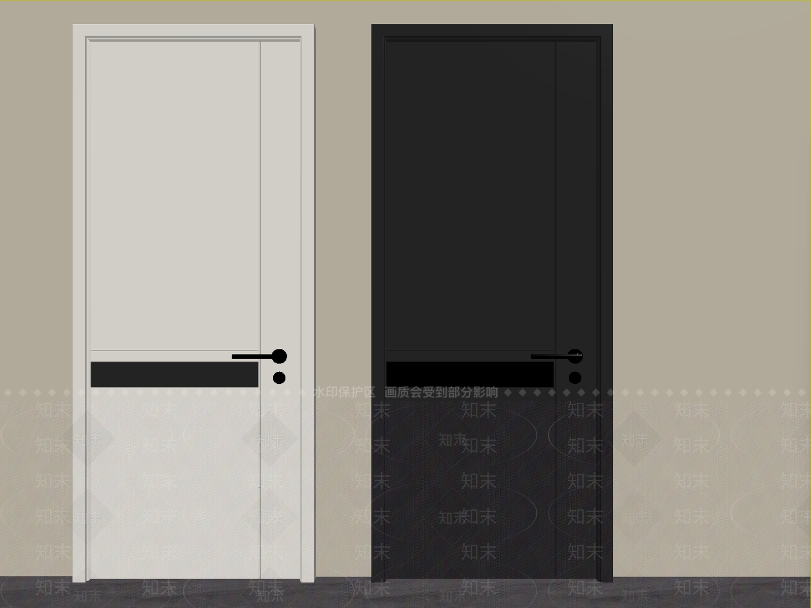 现代简约单开门3D模型下载【ID:1234068049】