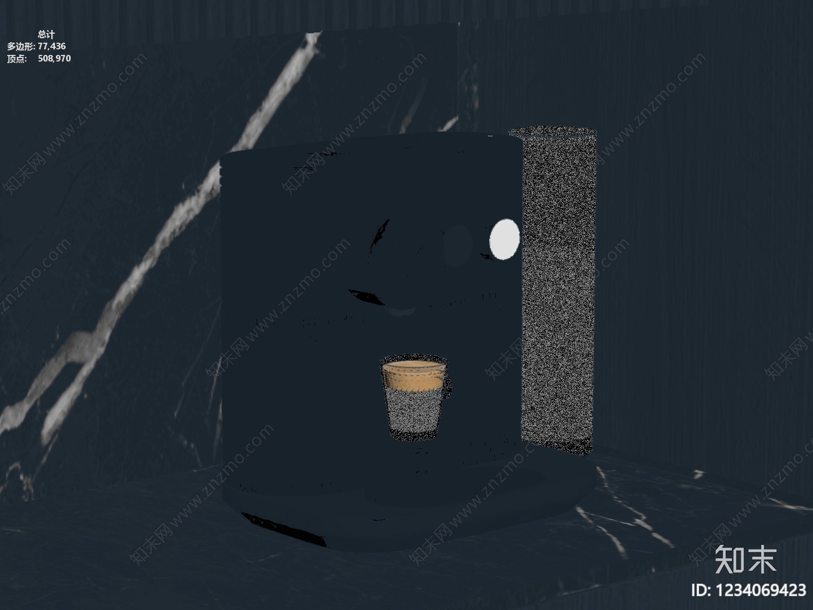 轻奢咖啡机3D模型下载【ID:1234069423】
