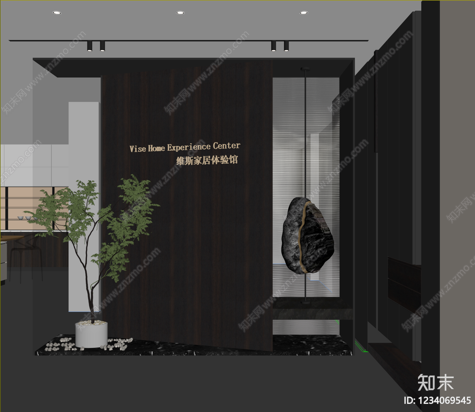 意式极简玄关3D模型下载【ID:1234069545】