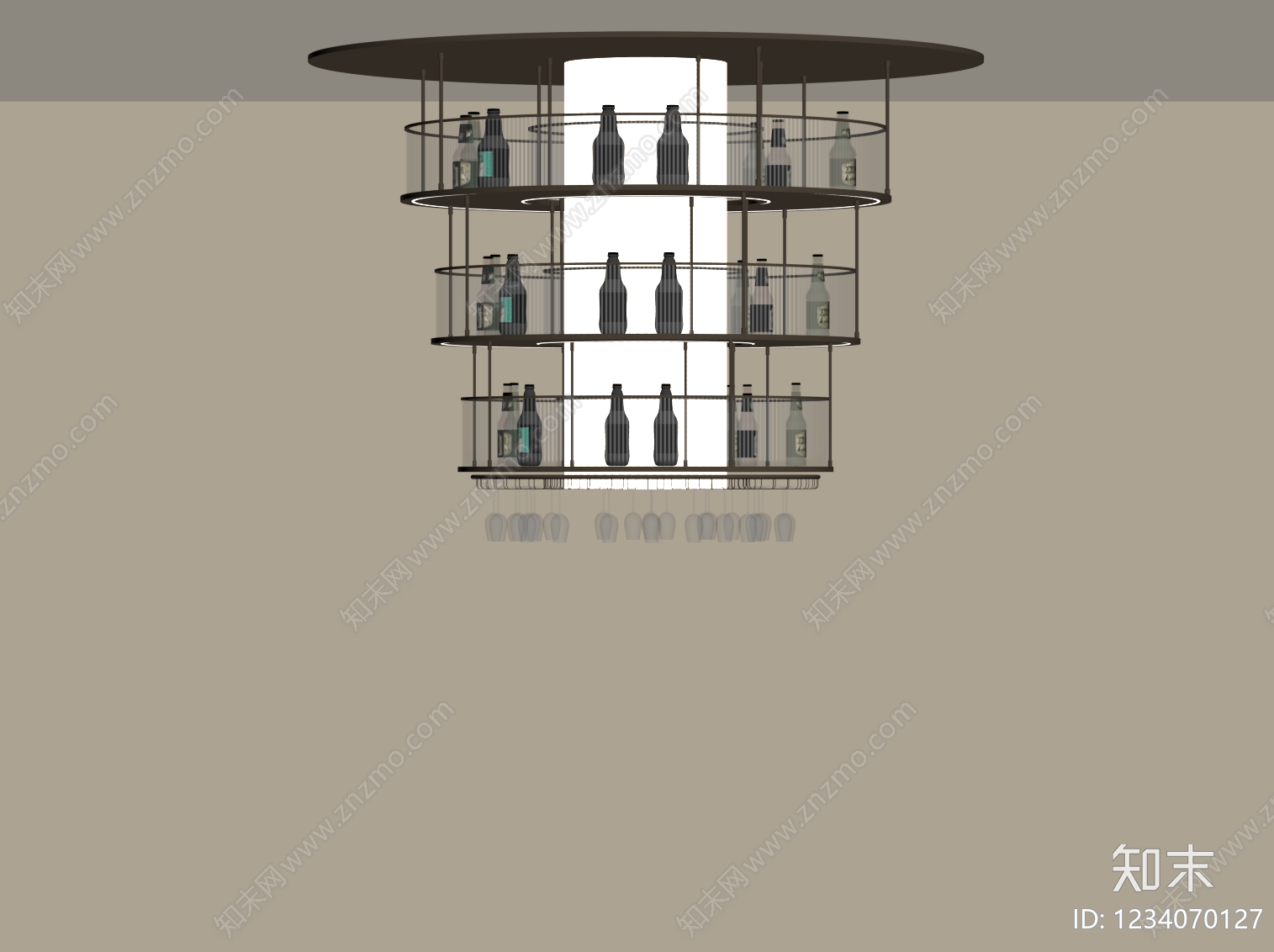 现代简约艺术吊灯SU模型下载【ID:1234070127】