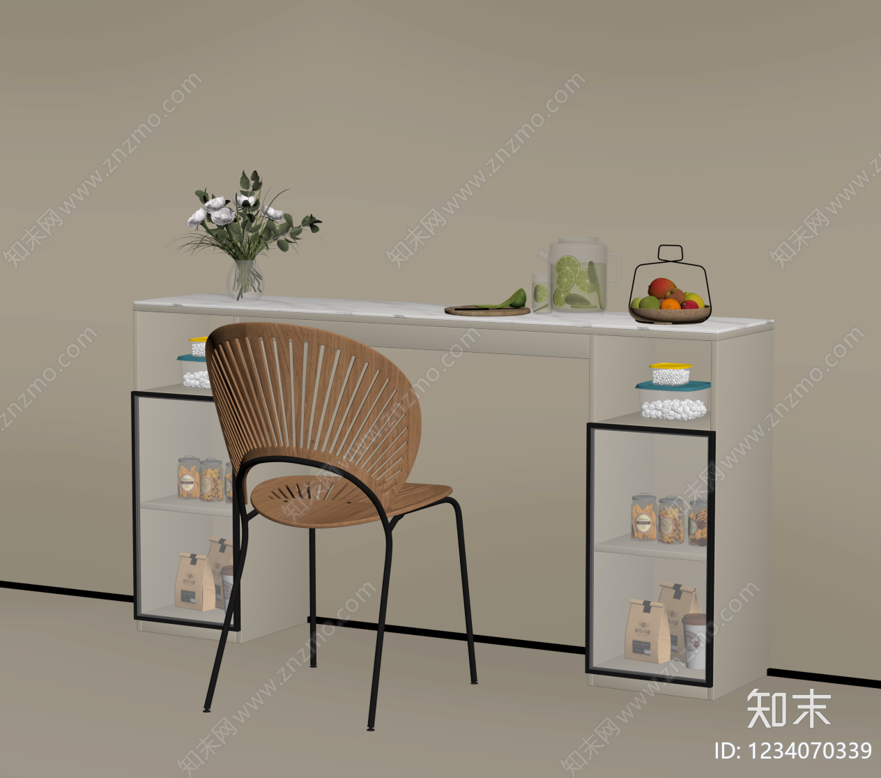 原木风休闲桌椅SU模型下载【ID:1234070339】