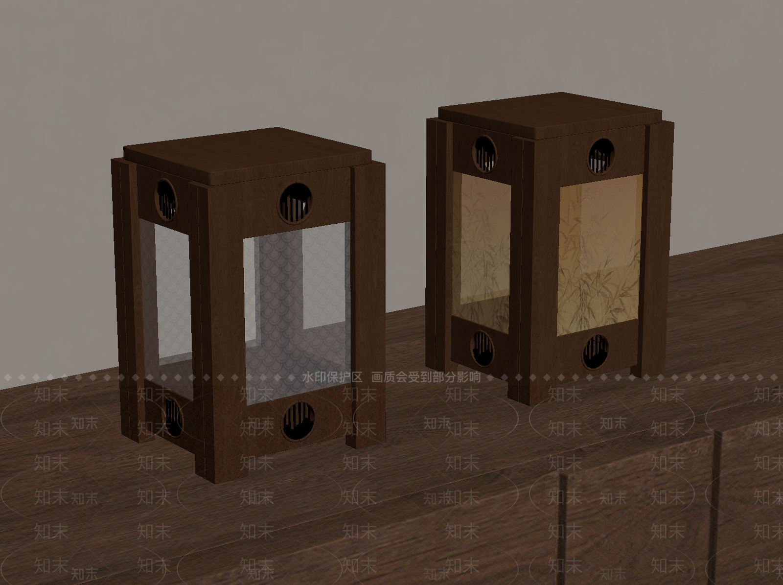 新中式台灯3D模型下载【ID:1234073310】