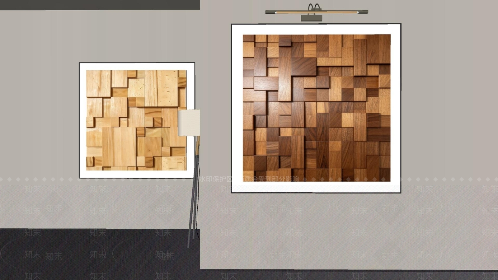 原木风儿童挂画SU模型下载【ID:1234074444】