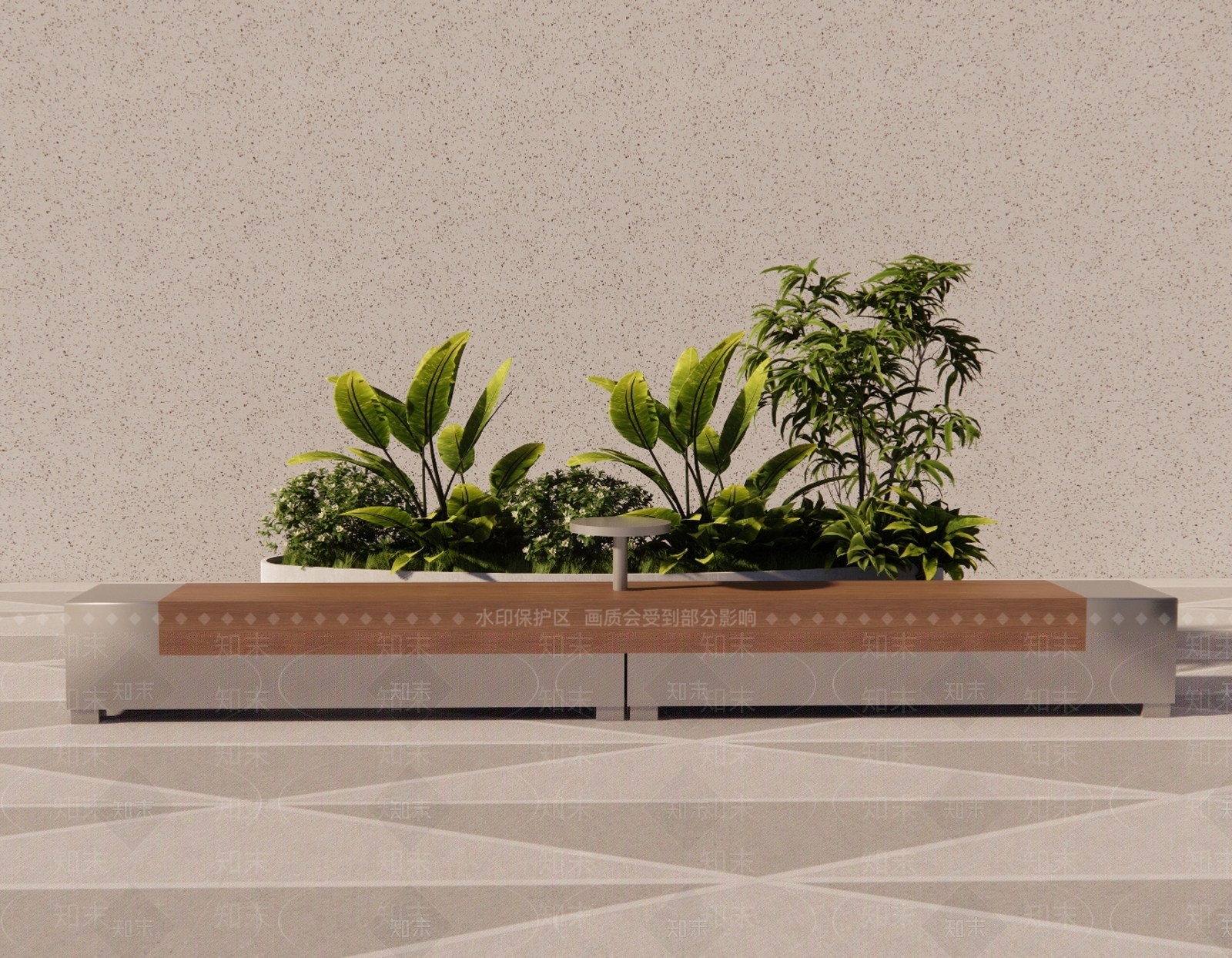现代简约景观座椅SU模型下载【ID:1234074534】