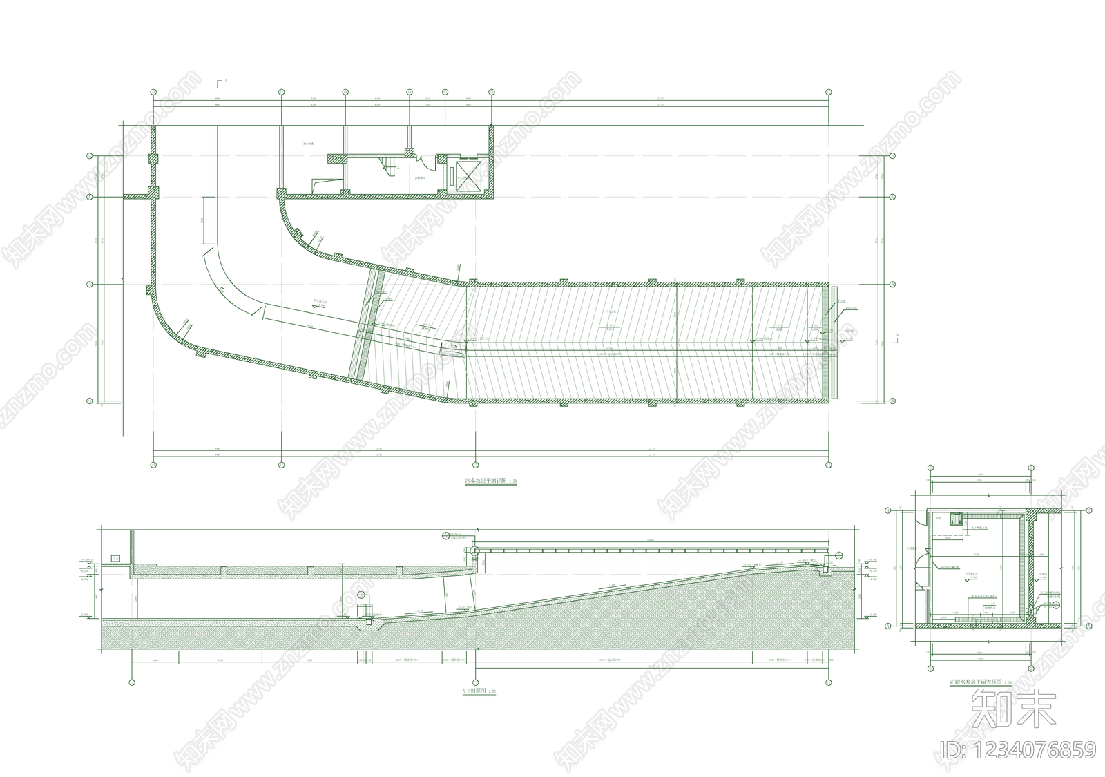 办公楼建筑cad施工图下载【ID:1234076859】