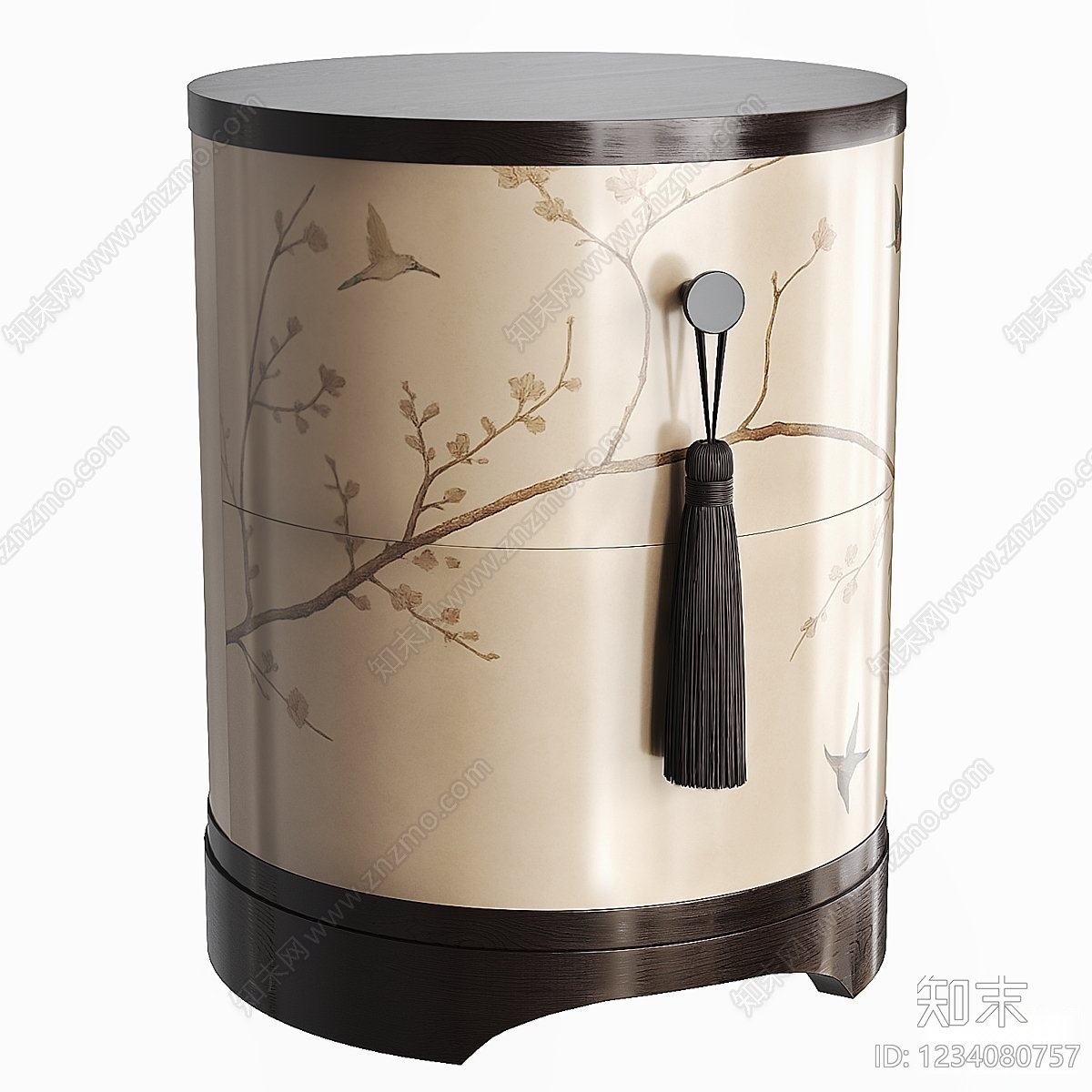 新中式床头柜3D模型下载【ID:1234080757】