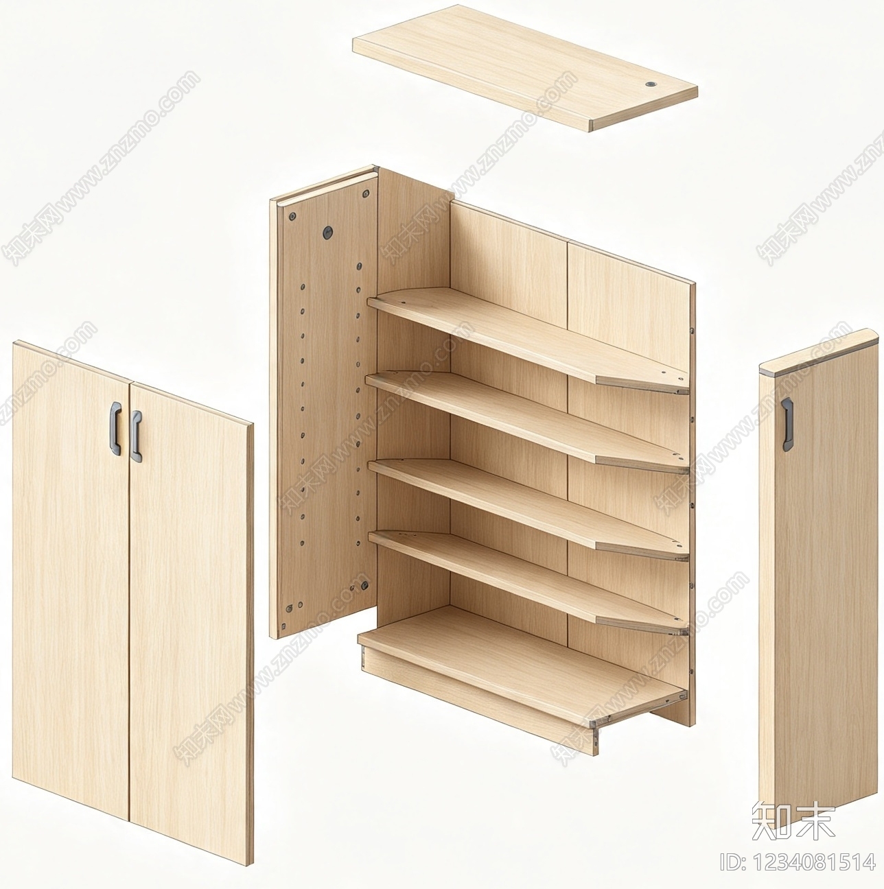 柜子cad施工图下载【ID:1234081514】