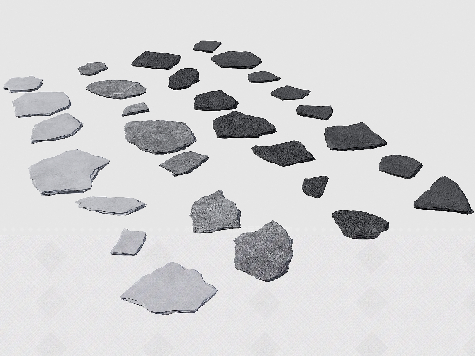 侘寂石材3D模型下载【ID:1234084460】