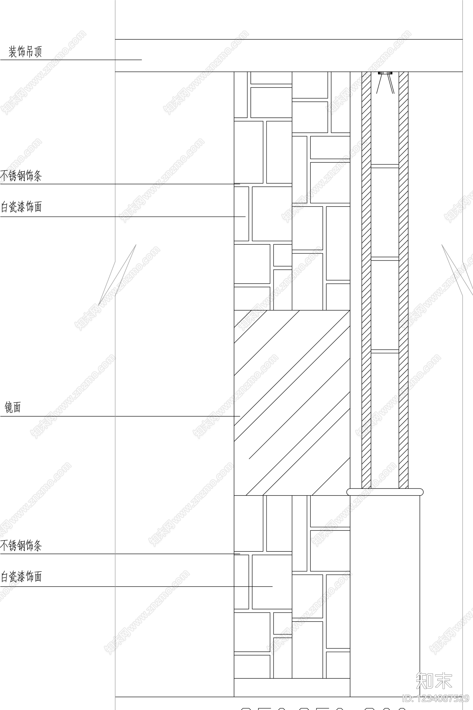 柜子cad施工图下载【ID:1234087529】