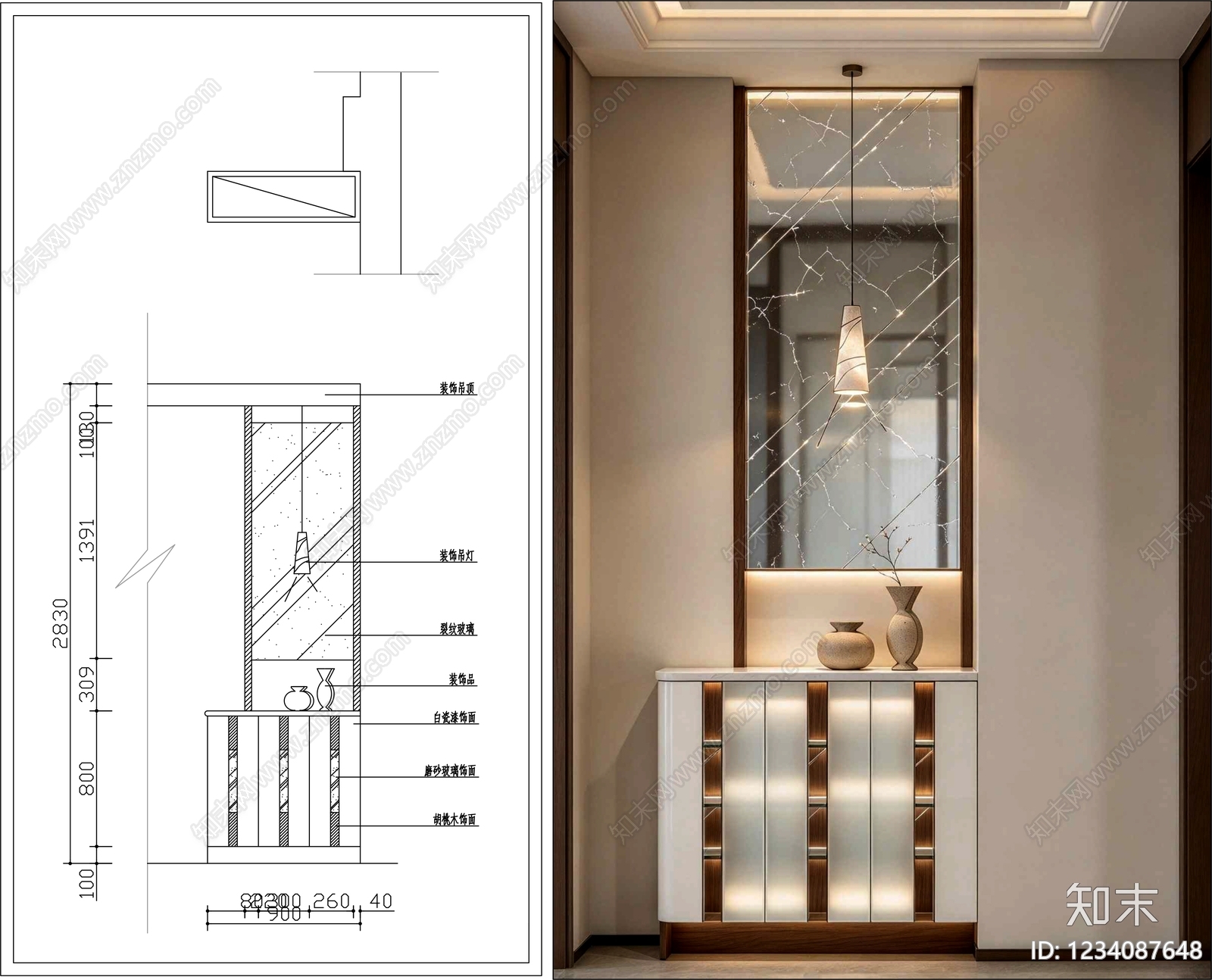 柜子cad施工图下载【ID:1234087648】
