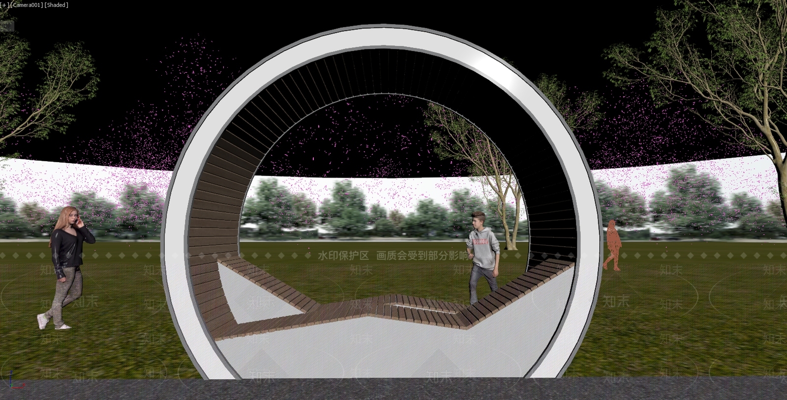 现代主义景观座椅3D模型下载【ID:1234088179】