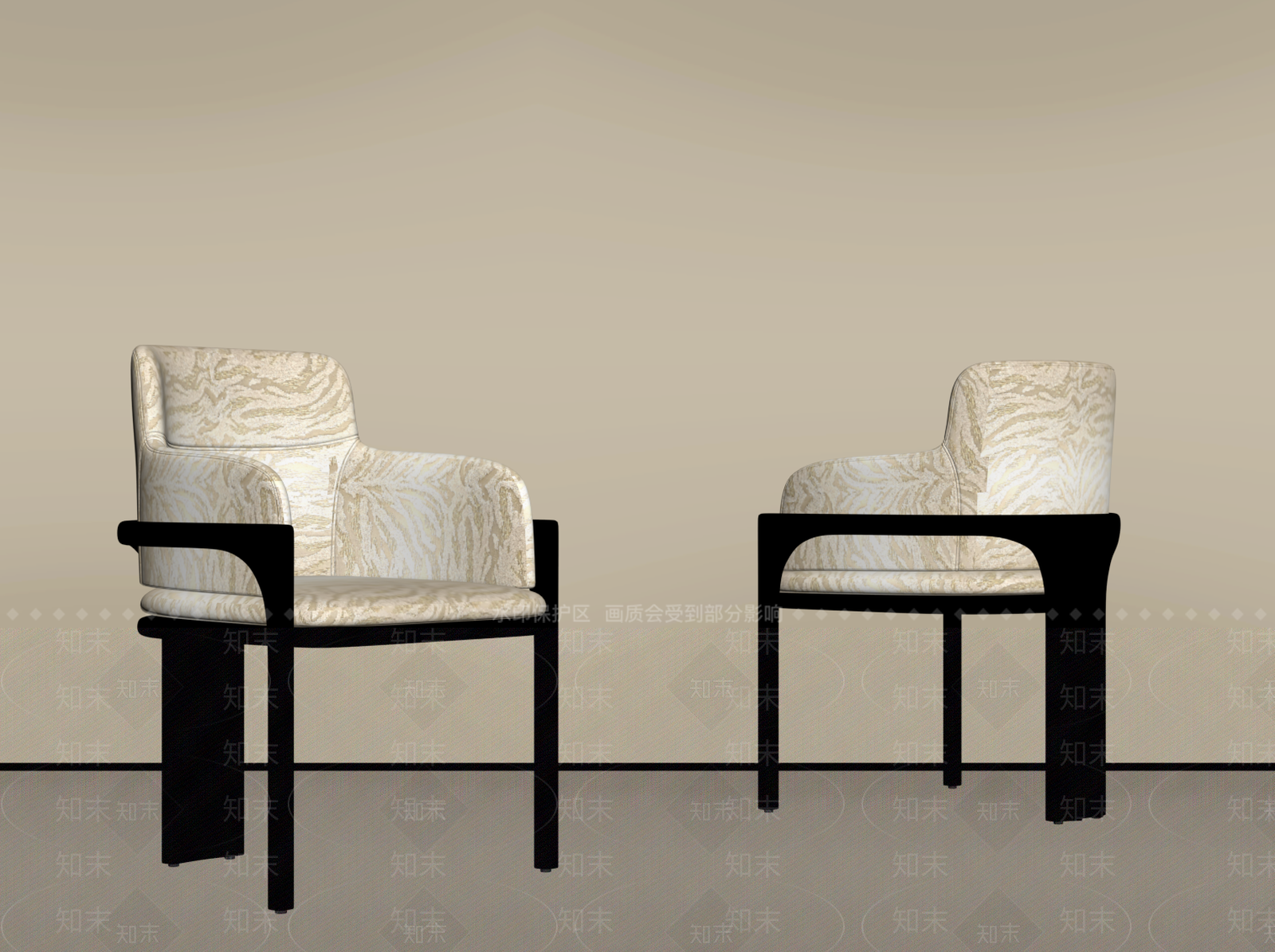 轻奢餐椅3D模型下载【ID:1234094302】