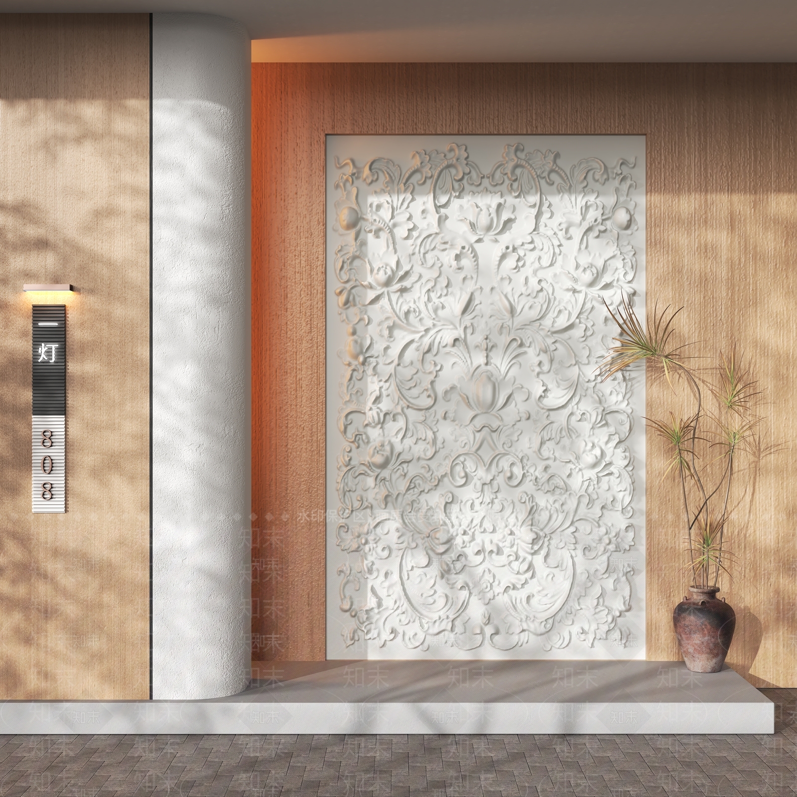 法式雕花3D模型下载【ID:1234095714】