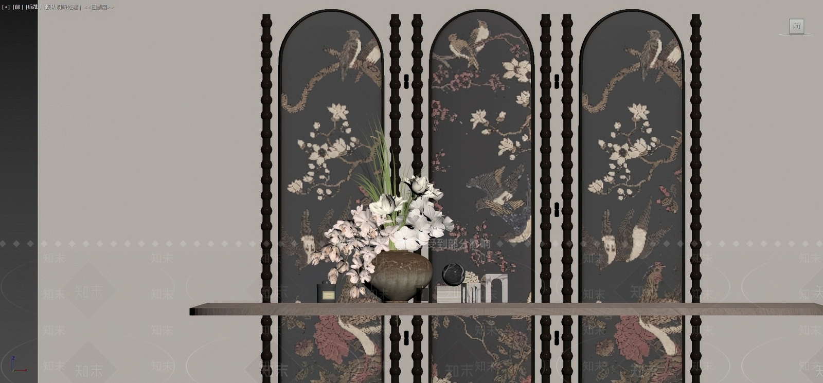 新中式摆件组合3D模型下载【ID:1234095861】