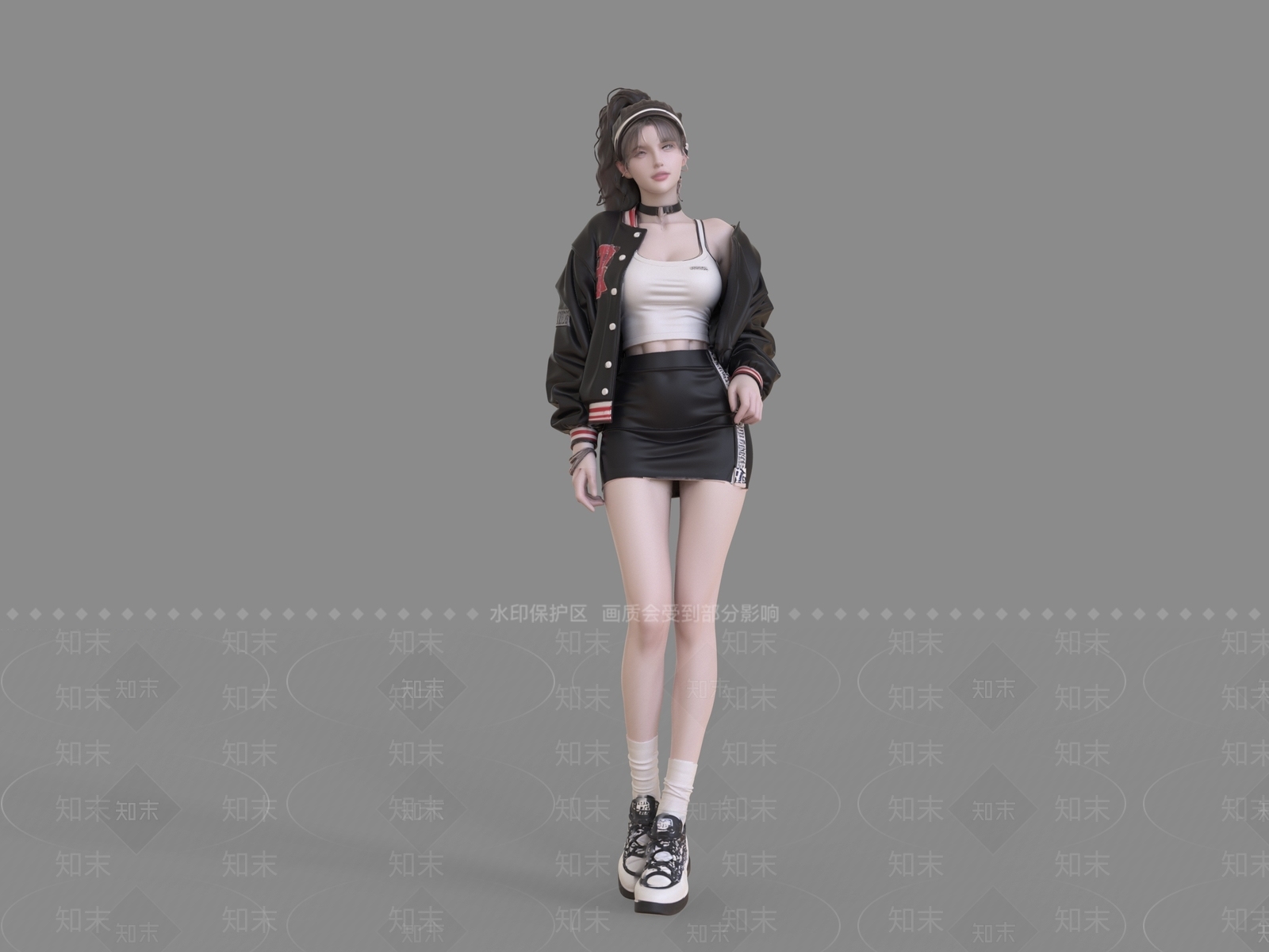 女人SU模型下载【ID:1234100753】
