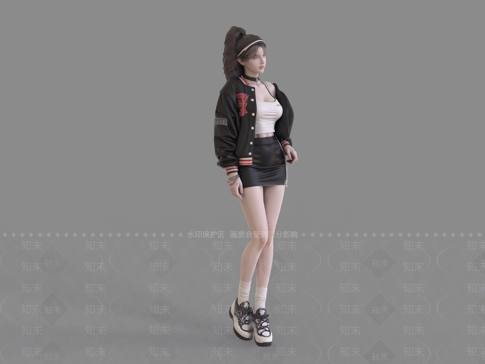 女人SU模型下载【ID:1234100753】