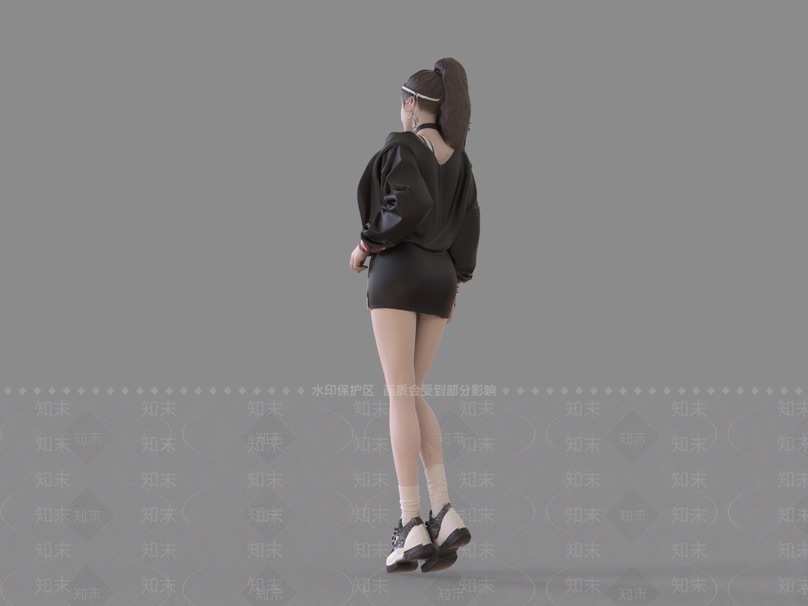 女人SU模型下载【ID:1234100753】